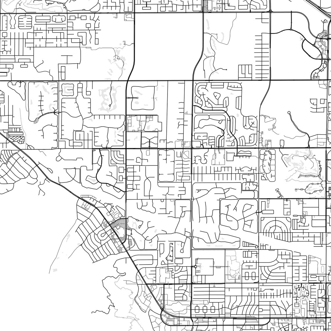 Palm Desert Map Print, Palm Desert Map Poster Wall Art, Ca City Map