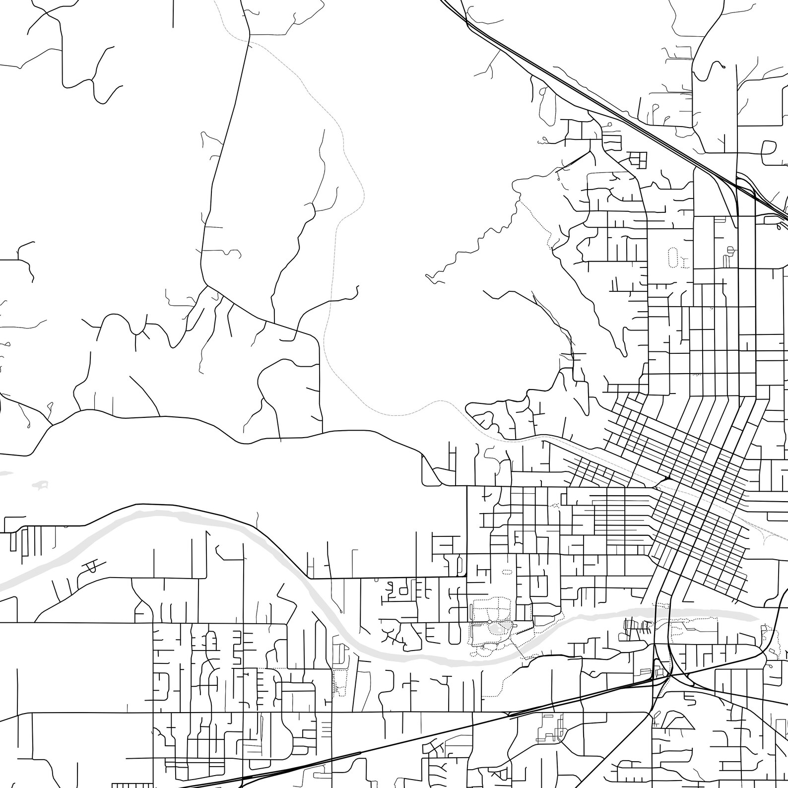 Grants Pass Map Print Grants Pass Map Poster Wall Art or Etsy
