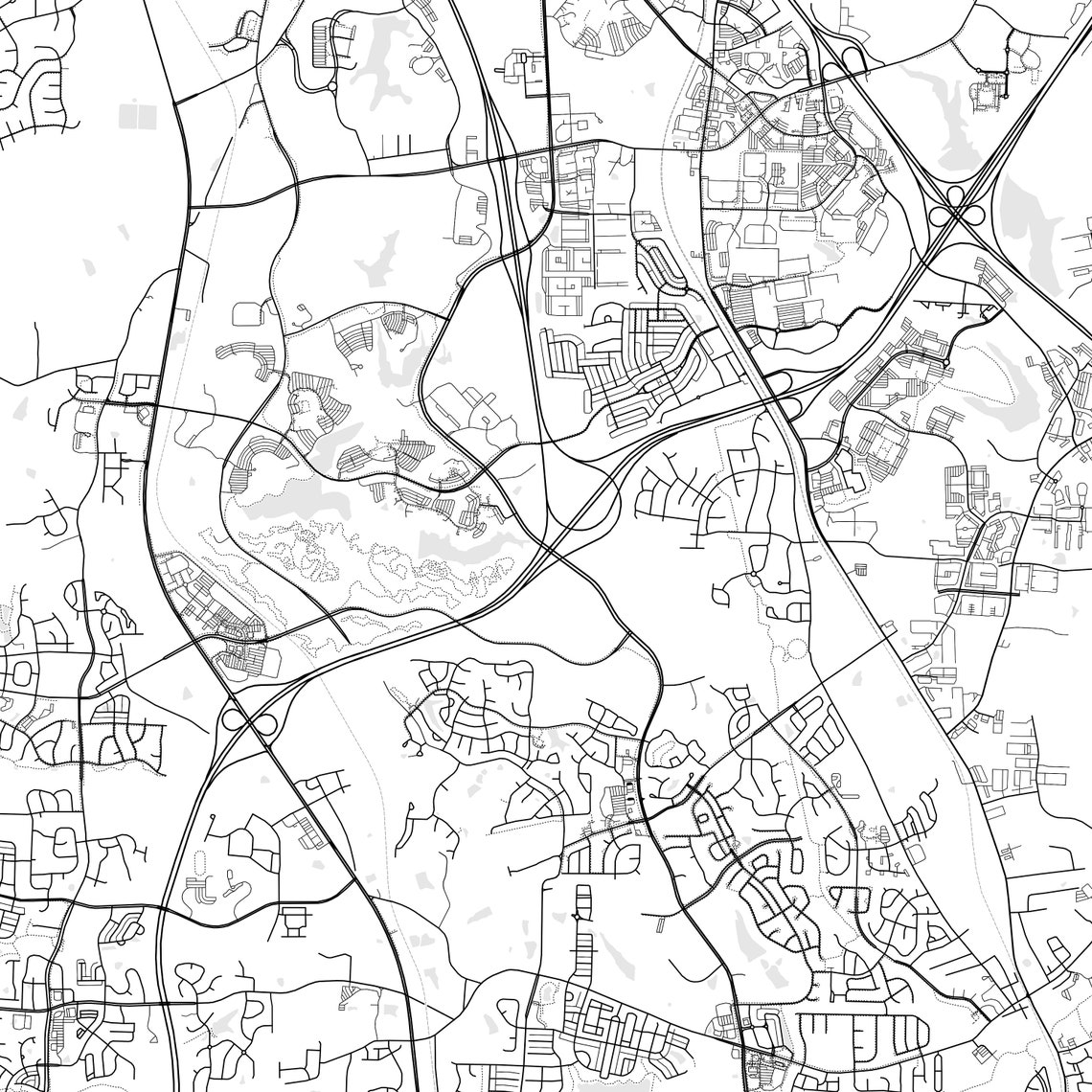 Morrisville Map Print, Morrisville Map Poster Wall Art, Nc City Map