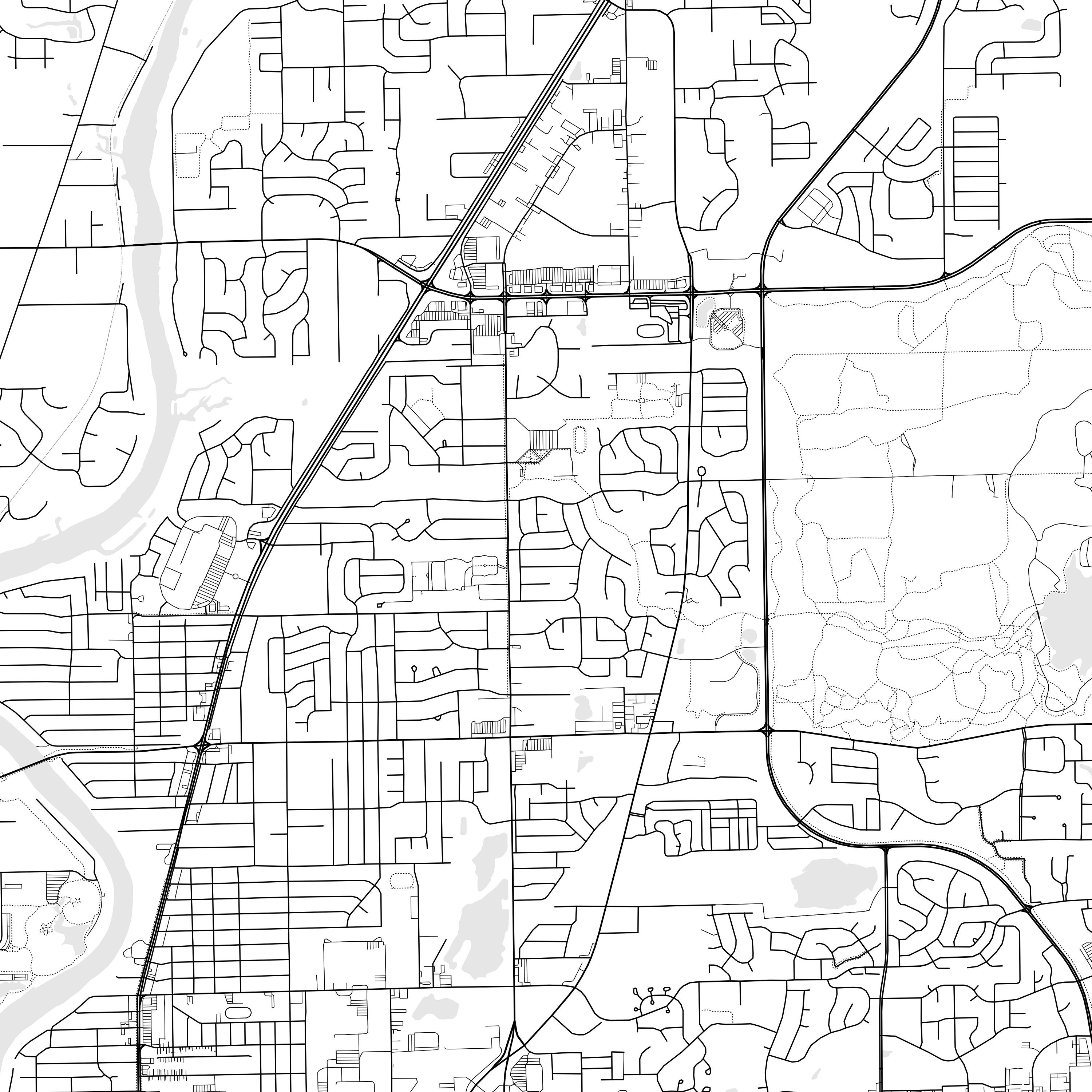 Loves Park Map Print, Loves Park Map Poster Wall Art, Il City Map