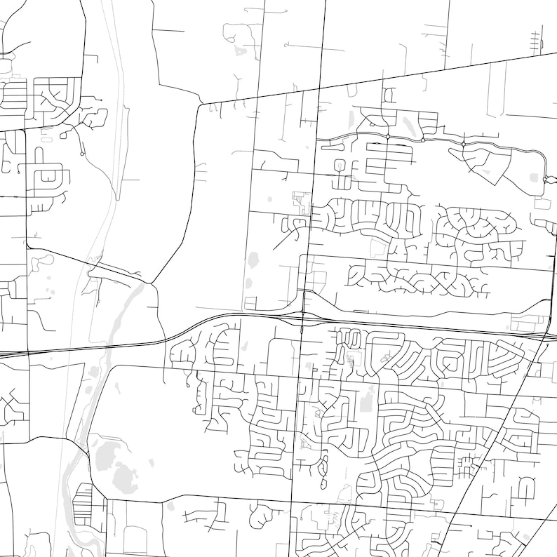 Huber Heights Map Print Huber Heights Map Poster Wall Art Oh Etsy