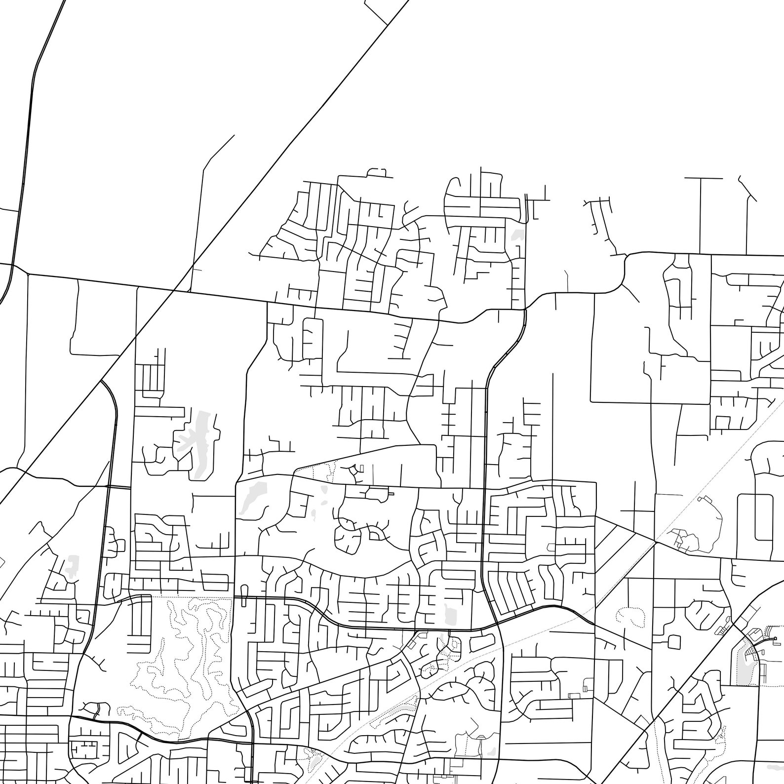 Bartlett Map Print, Bartlett Map Poster Wall Art, Tn City Map 