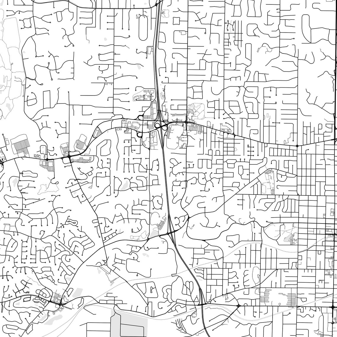 Kirkwood Map Print, Kirkwood Map Poster Wall Art, Mo City Map, Missouri