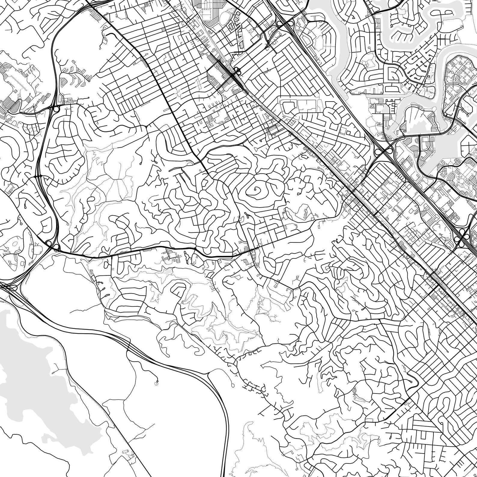 San Carlos Map Print San Carlos Map Poster Wall Art Ca City Etsy