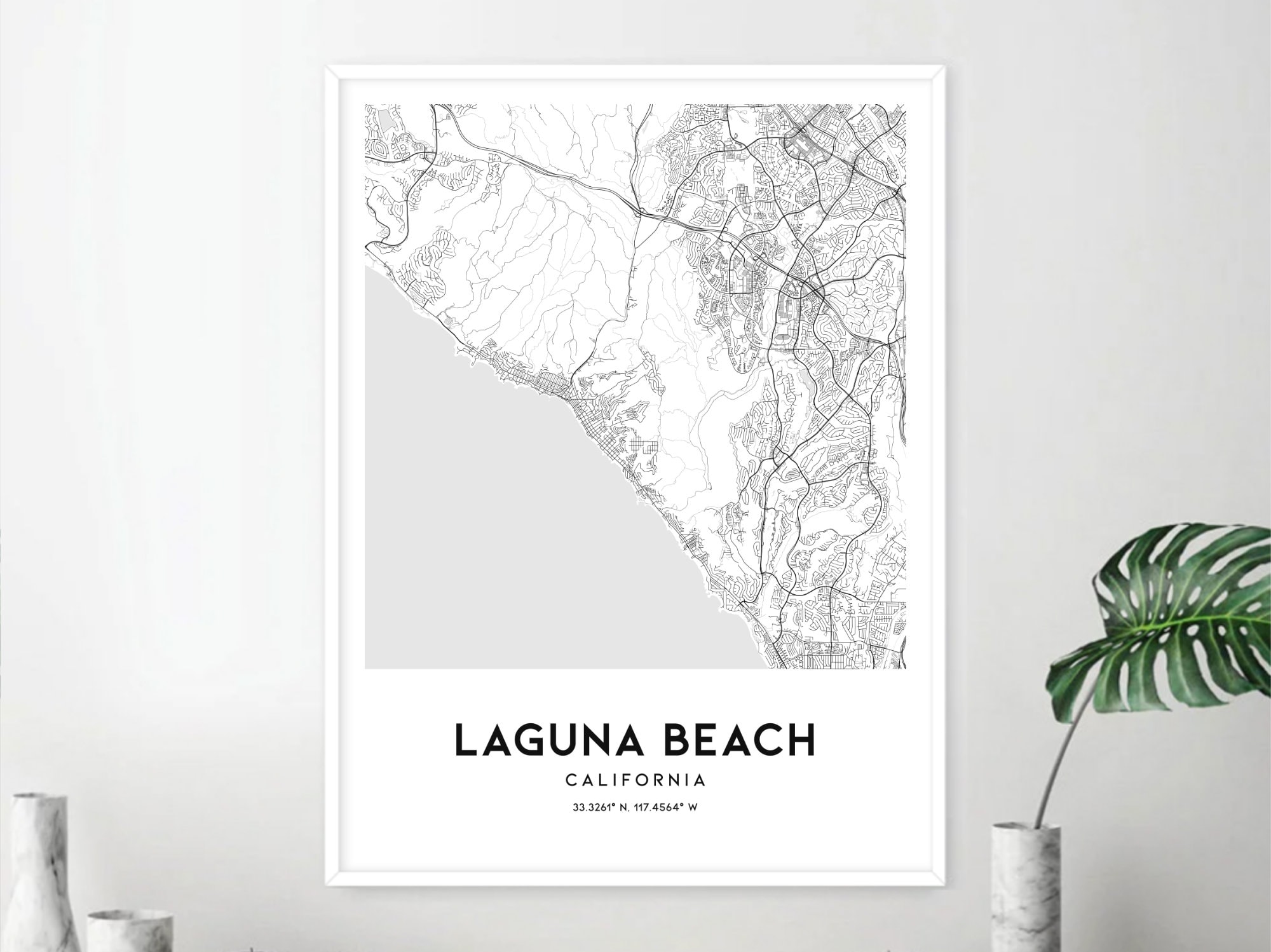 Laguna Beach Map Print Laguna Beach Map Poster Wall Art Ca - Etsy