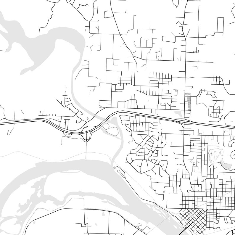 Van Buren Map Print, Van Buren Map Poster Wall Art, Ar City Map, Arkansas Print Street Map Decor ...