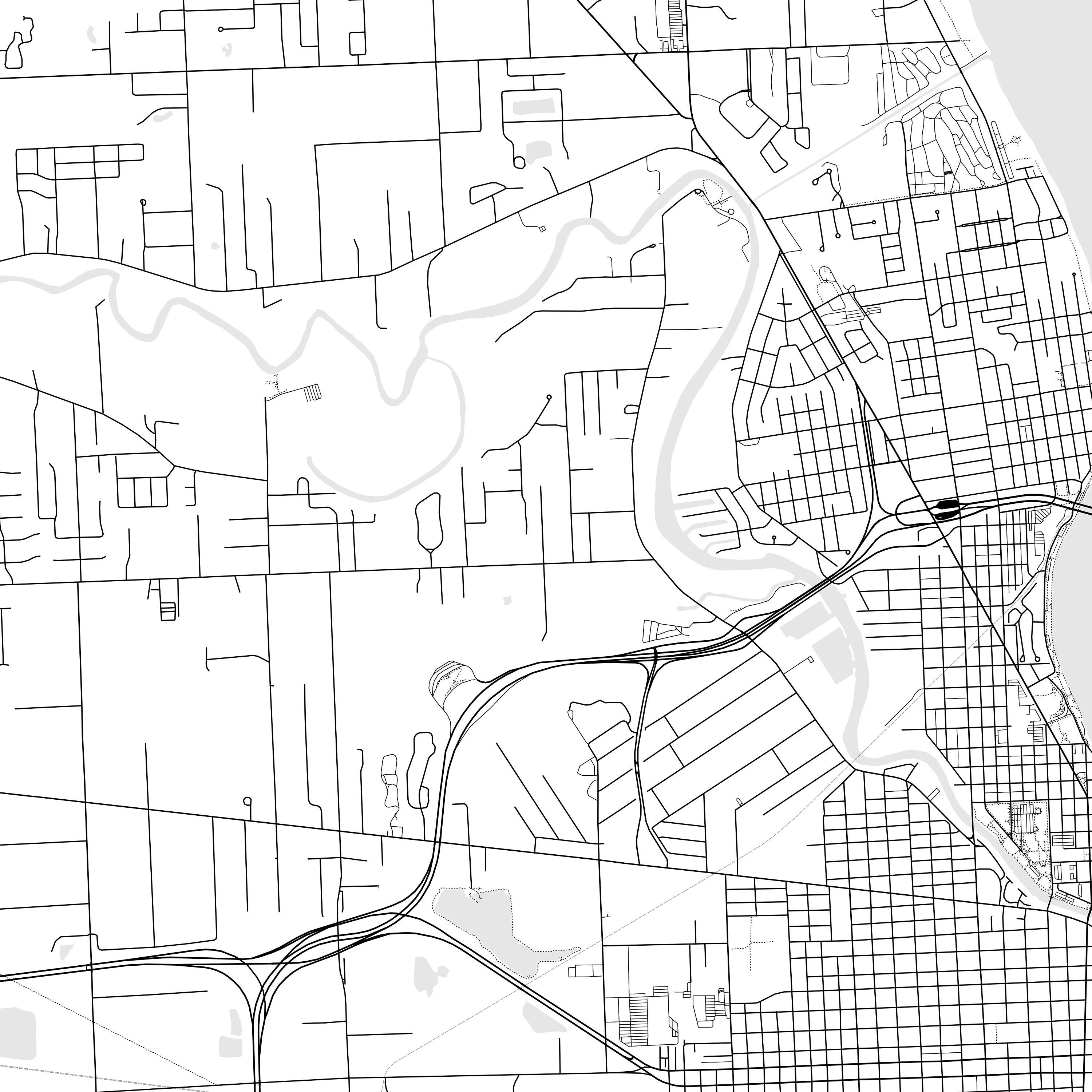 Port Huron Map Print Port Huron Map Poster Wall Art Mi City Etsy