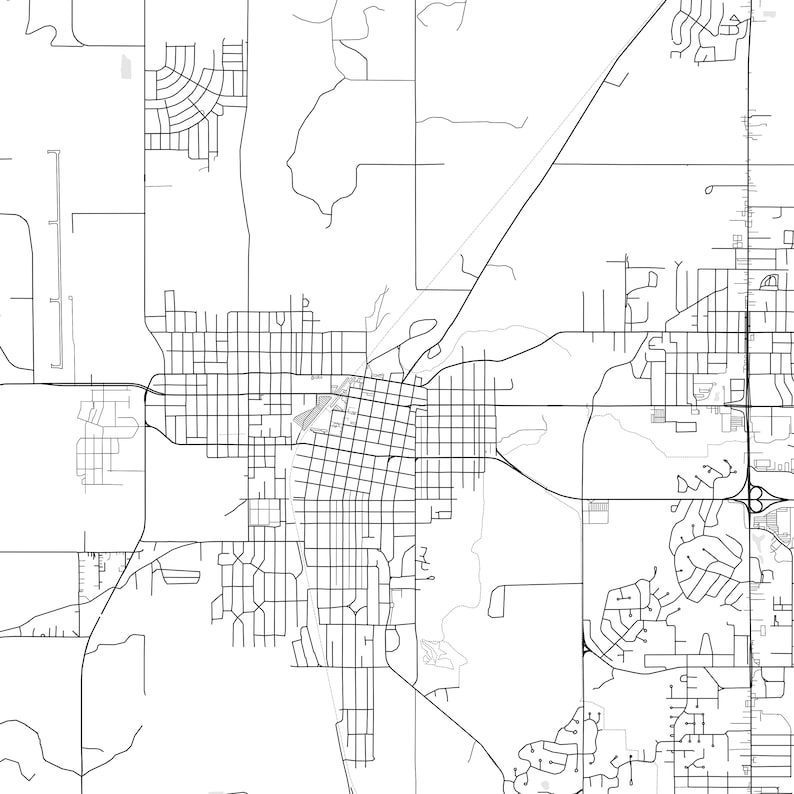 Bartlesville Map Print Bartlesville Map Poster Wall Art Ok Etsy