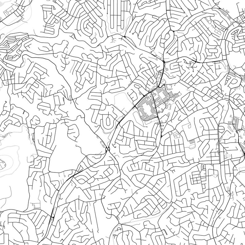 Bethel Park Map Print, Bethel Park Map Poster Wall Art, Pa City Map