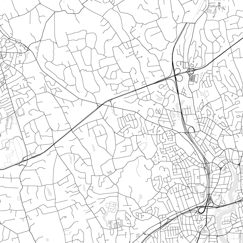 Norwalk Map Print Norwalk Map Poster Wall Art Ct City Map Etsy