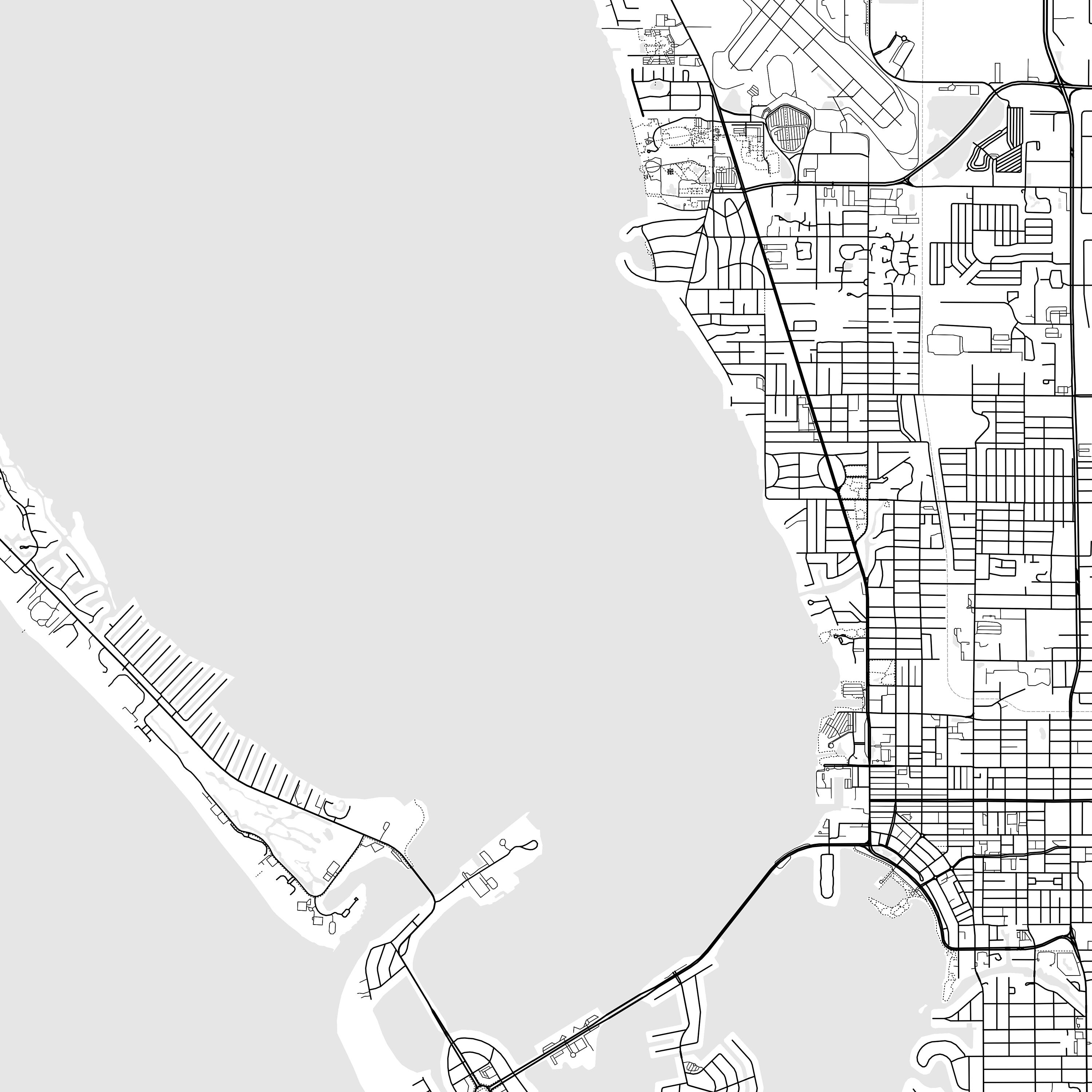 Sarasota Map Print, Sarasota Map Poster Wall Art, Fl City Map, Florida