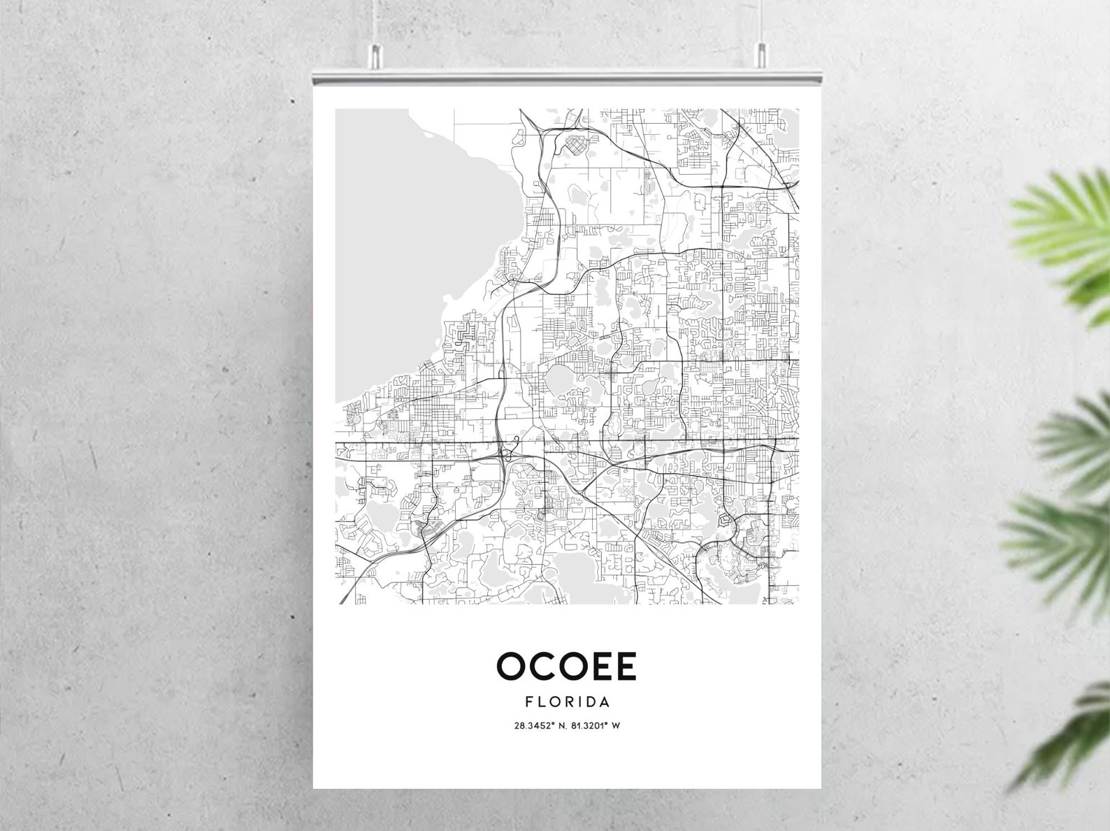 Ocoee Map Print Ocoee Map Poster - Il 1588xN.1911785790 E0rg