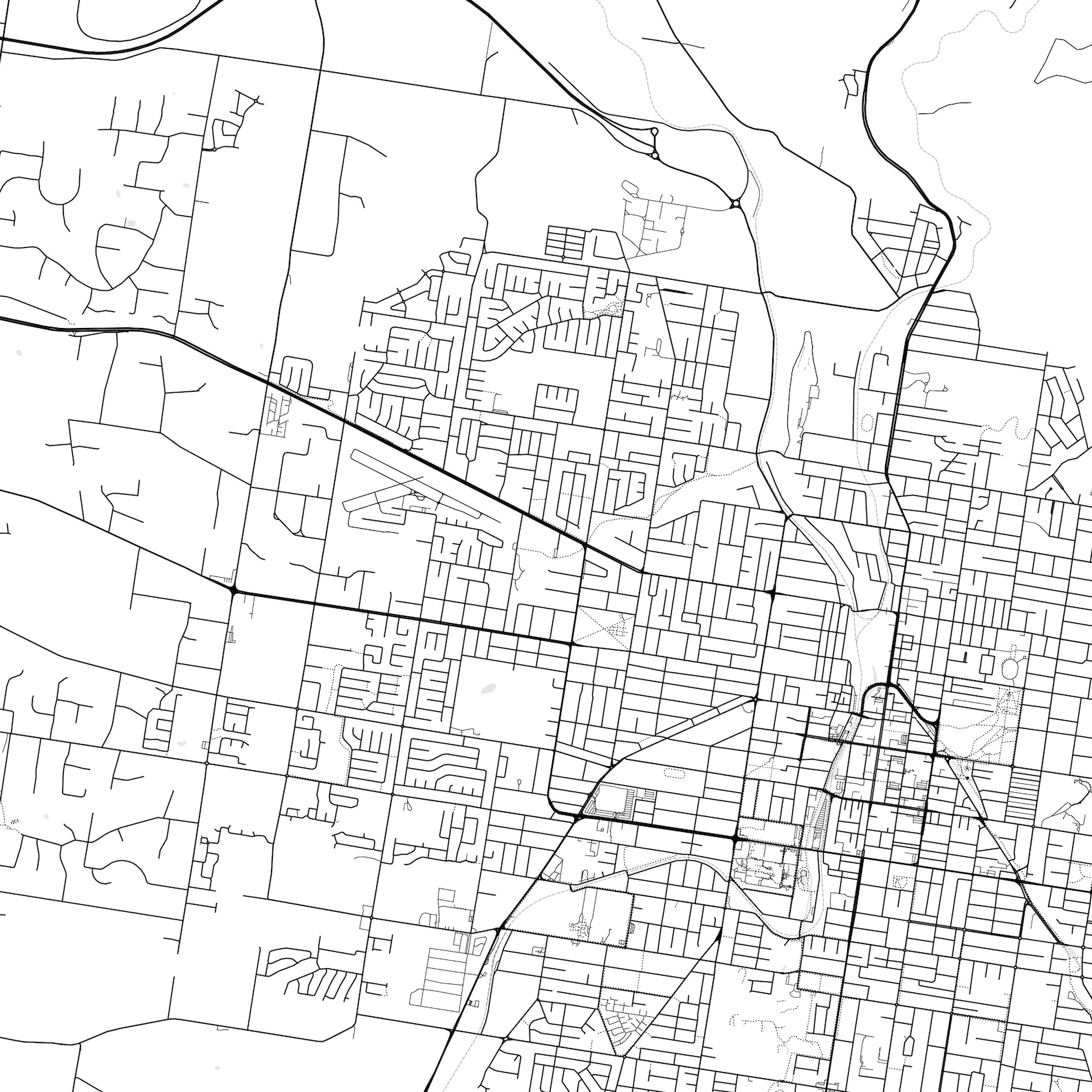 Toowoomba Map Print, Toowoomba Map Poster Wall Art, Toowoomba City Map