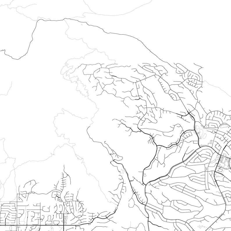 Fountain Hills Map Print, Fountain Hills Map Poster Wall Art, Az City