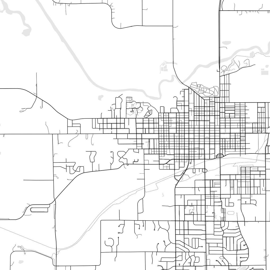 Marshalltown Map Print Marshalltown Map Poster Wall Art Ia Etsy