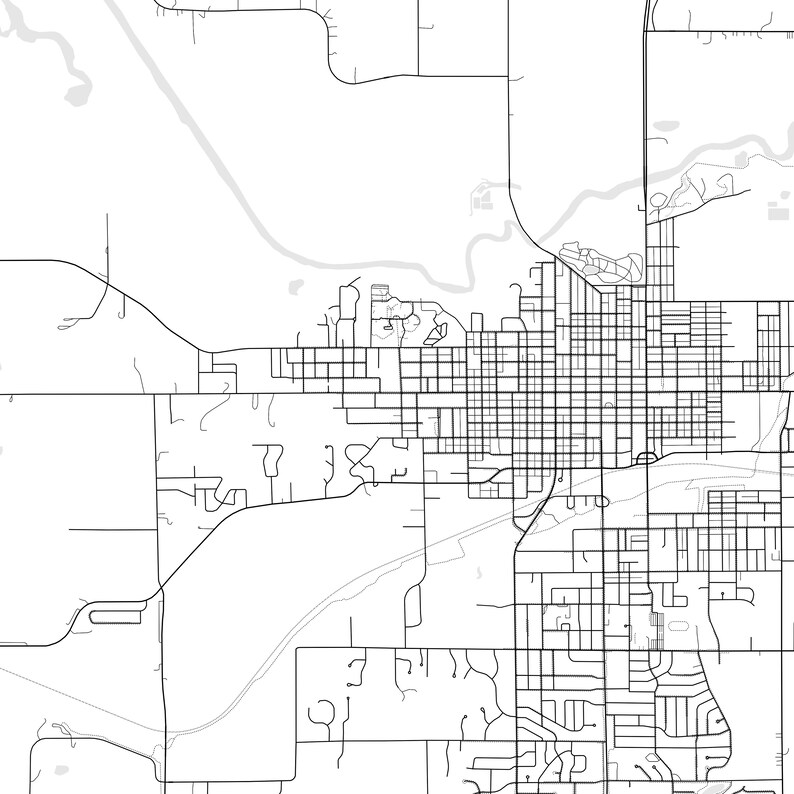 Marshalltown Map Print Marshalltown Map Poster Wall Art Ia Etsy