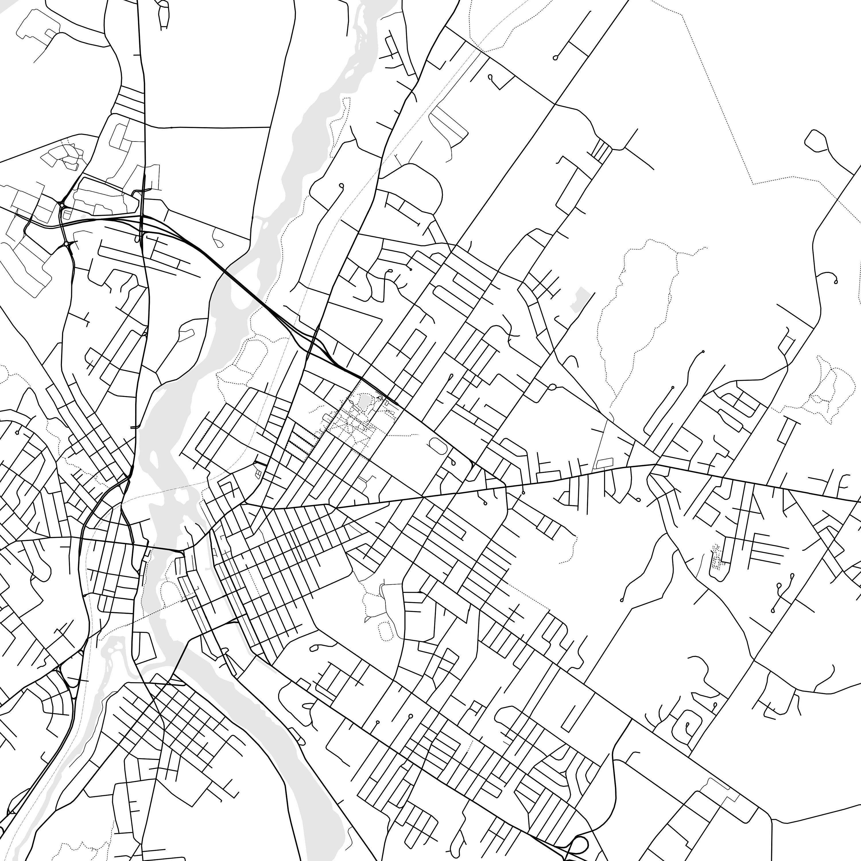 Lewiston Map Print, Lewiston Map Poster Wall Art, Me City Map, Maine