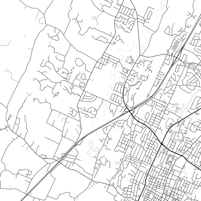 Cleveland Map Print Cleveland Map Poster Wall Art Tn City Etsy