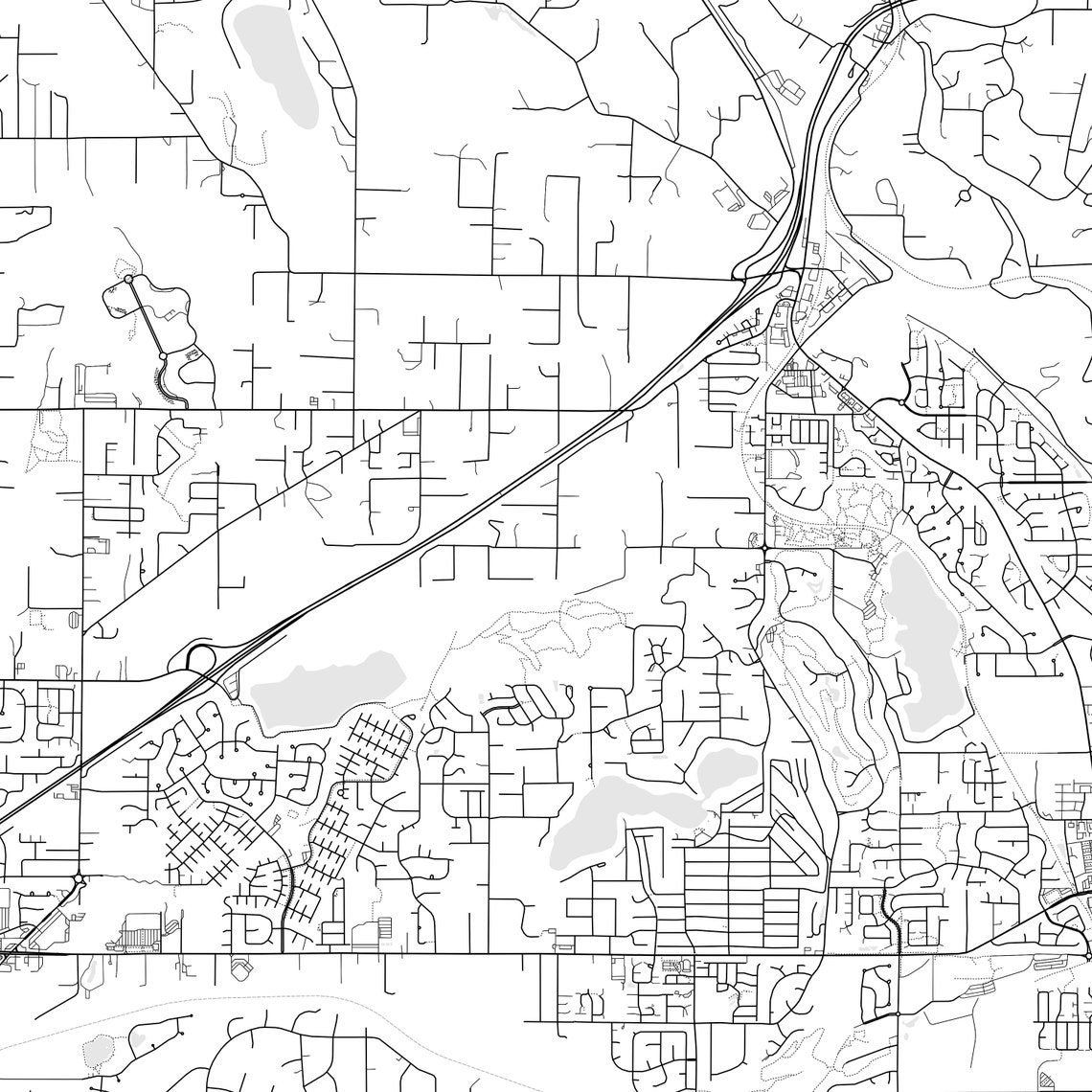 Maple Valley Map Print, Maple Valley Map Poster Wall Art, Wa City Map
