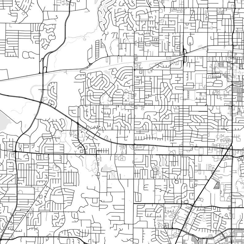 Arlington Map Print Arlington Map Poster Wall Art Tx City - Etsy