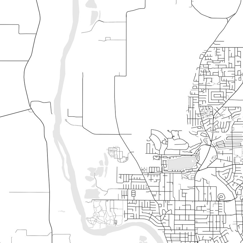 Keizer Map Print, Keizer Map Poster Wall Art, or City Map, Oregon Print