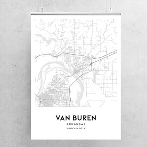 Van Buren Map Print Van Buren Map Poster Wall Art Ar City | Etsy