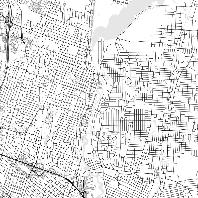 Bergenfield Map Print Bergenfield Map Poster Wall Art Nj Etsy