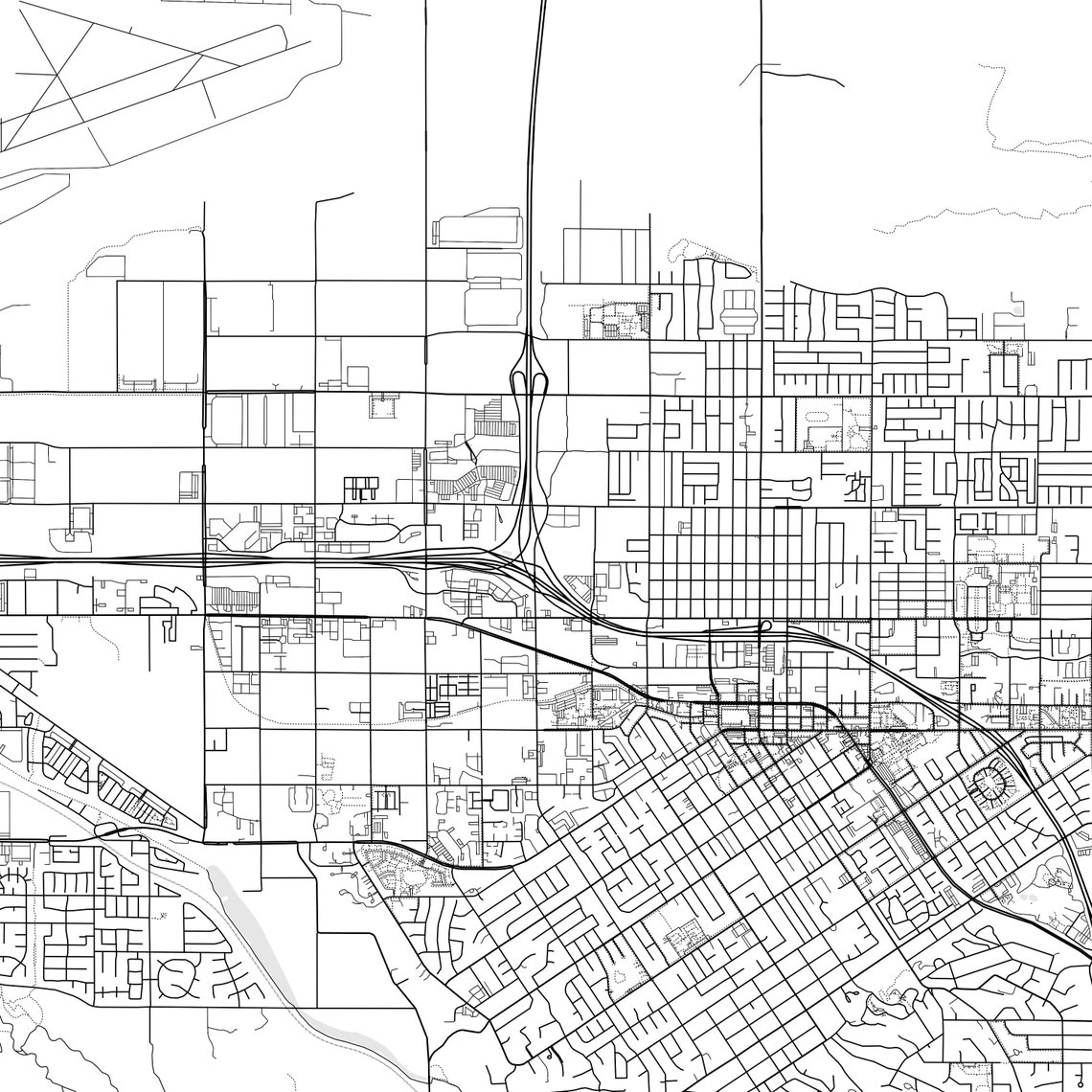 Redlands Map Print Redlands Map Poster Wall Art Ca City Map Etsy