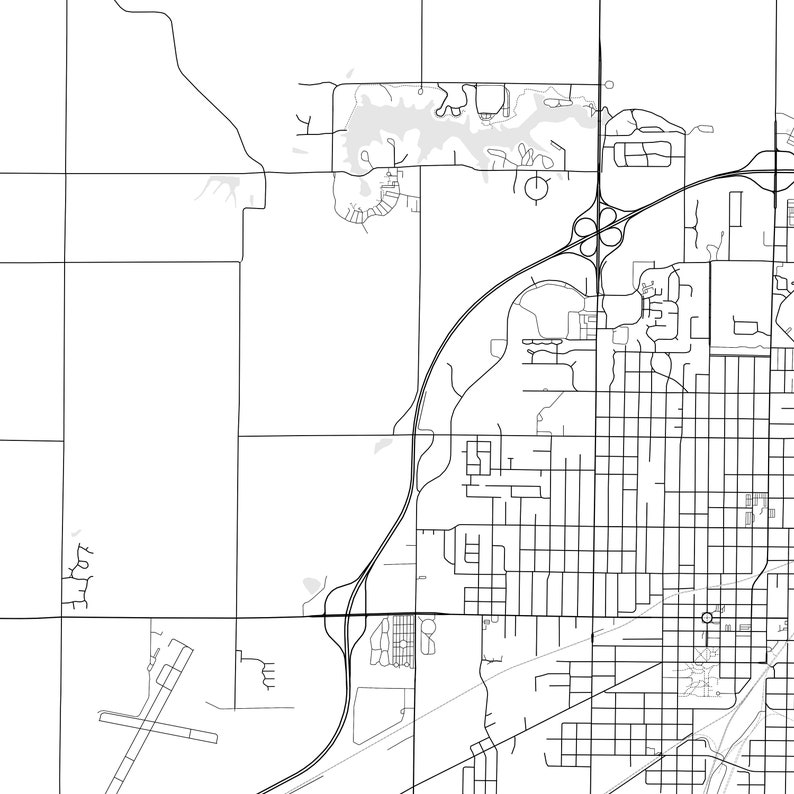 Galesburg Map Print Galesburg Map Poster Wall Art Il City Etsy