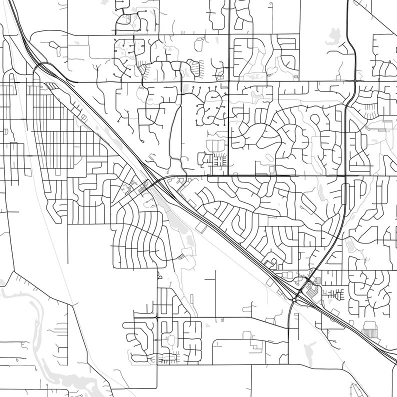 Cottage Grove Map Print, Cottage Grove Map Poster Wall Art, Mn City Map