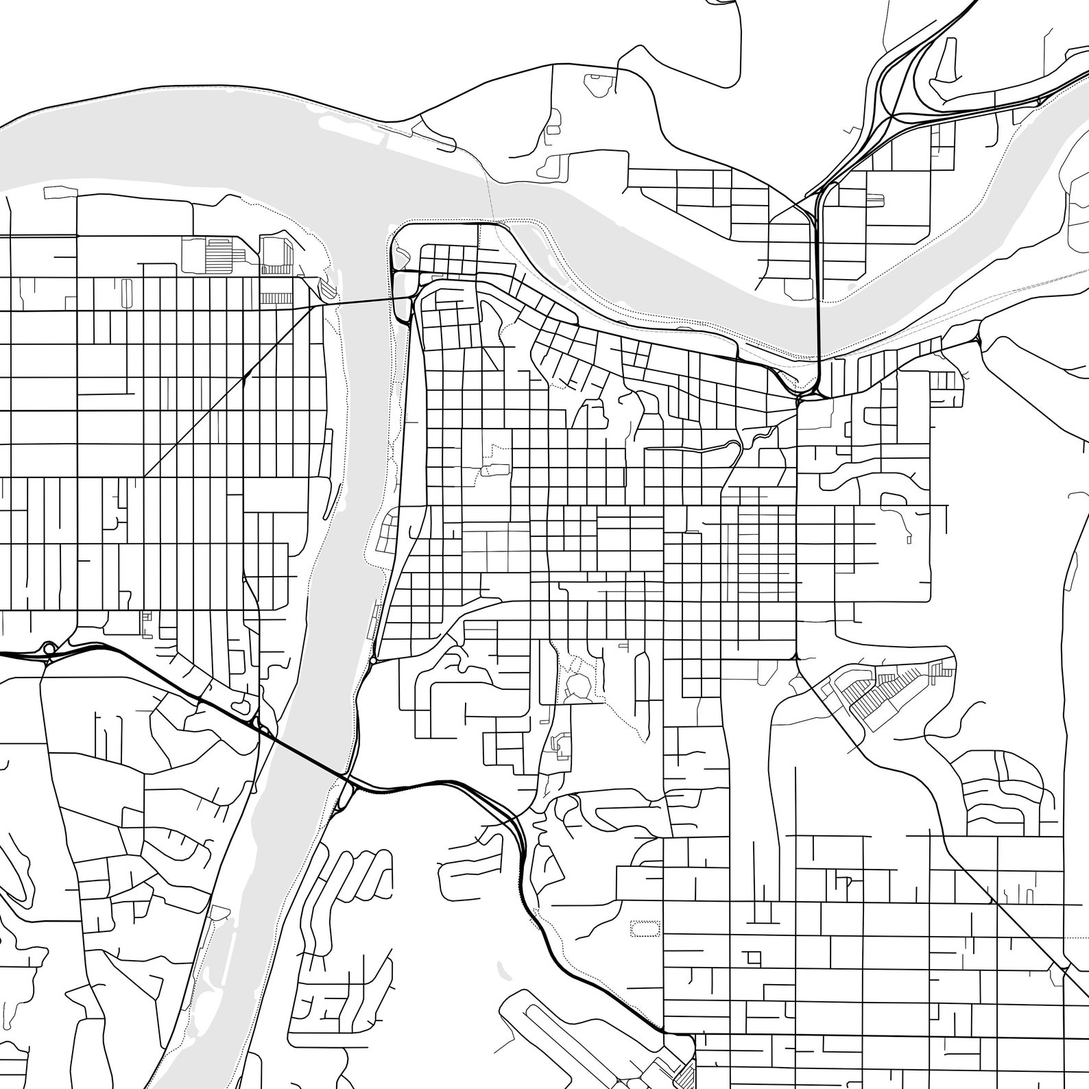 Lewiston Map Print, Lewiston Map Poster Wall Art, Id City Map, Idaho Print Street Map Decor ...