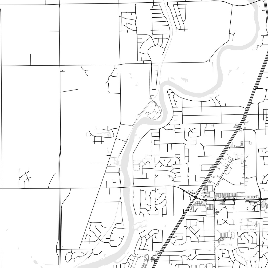 Machesney Park Map Print, Machesney Park Map Poster Wall Art, Il City