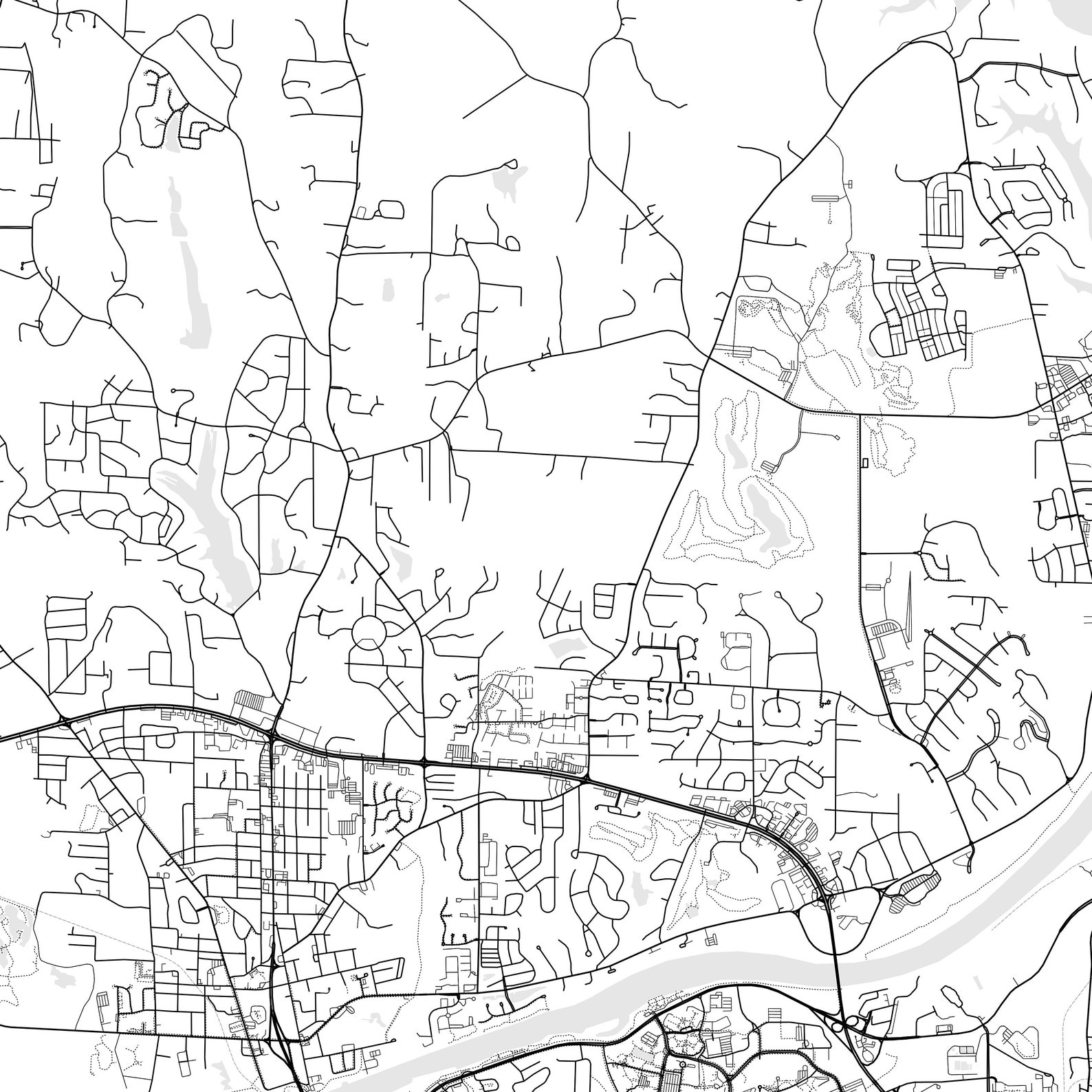 Tuscaloosa Map Print, Tuscaloosa Map Poster Wall Art, Al City Map ...
