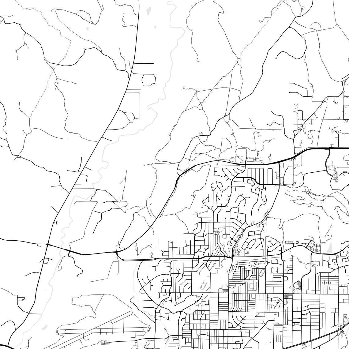 Farmington Map Print Farmington Map Poster Wall Art Nm City Etsy
