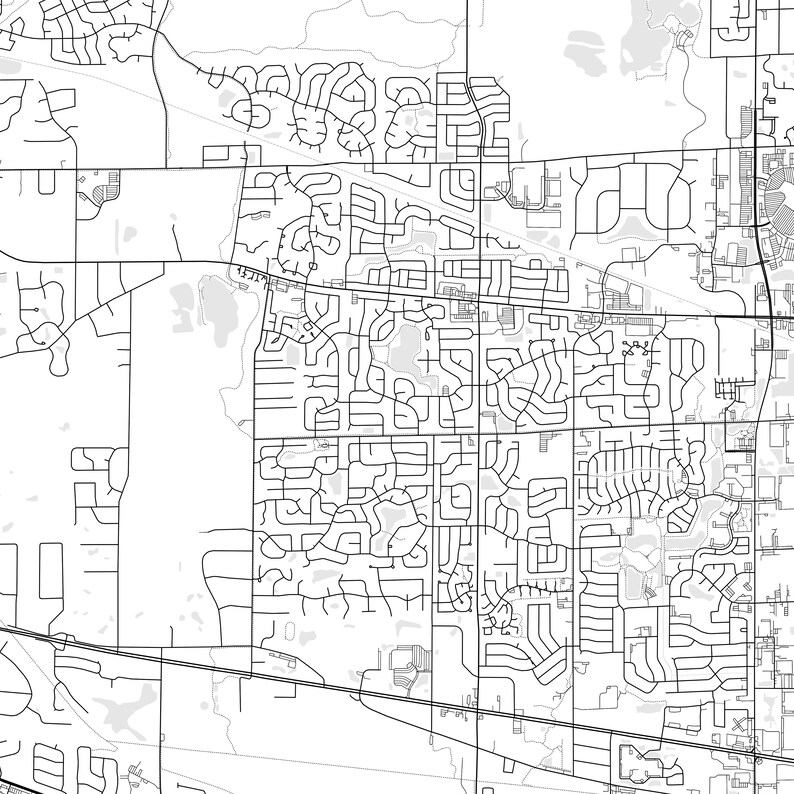 Carol Stream Map Print, Carol Stream Map Poster Wall Art, Il City Map