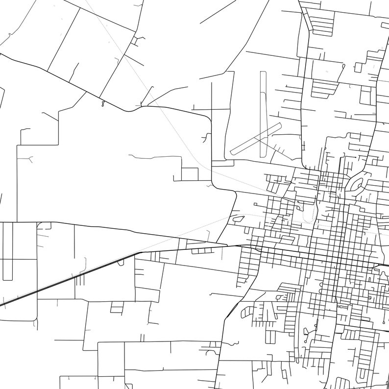 Opelousas Map Print, Opelousas Map Poster Wall Art, La City Map