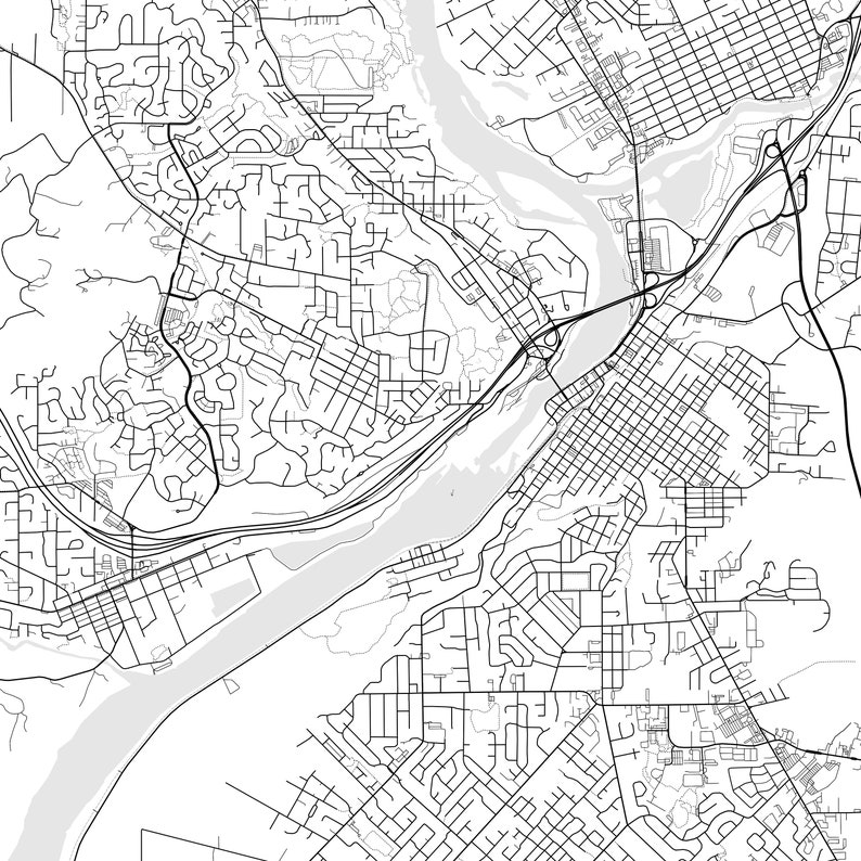 Oregon City Map Print, Oregon City Map Poster Wall Art, or City Map