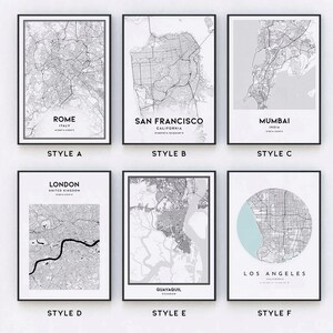 Kalispell Map Print, Kalispell Map Poster Wall Art, Mt City Map, Montana Print Street Map Decor ...