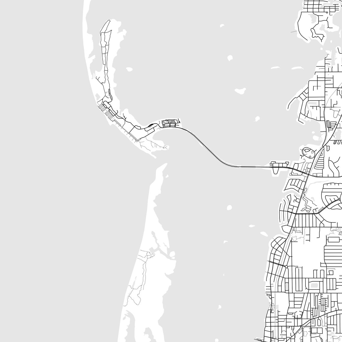 Dunedin Map Print, Dunedin Map Poster Wall Art, Fl City Map, Florida