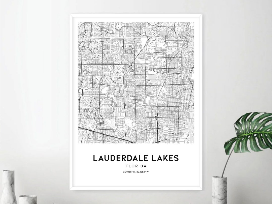 Lauderdale Lakes Map Print Lauderdale - Il 1080xN.1959481843 Sxhk
