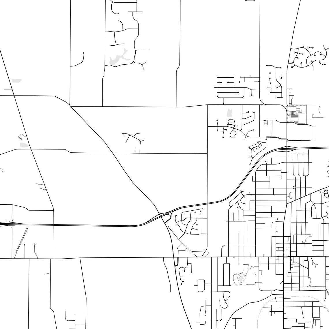 Wadsworth Map Print, Wadsworth Map Poster Wall Art, Oh City Map, Ohio