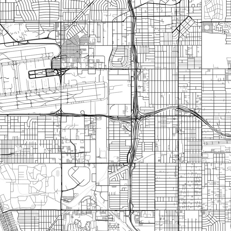 Hawthorne Map Print, Hawthorne Map Poster Wall Art, Ca City Map