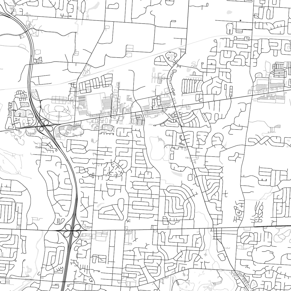 Reynoldsburg Map Print Reynoldsburg Map Poster Wall Art Oh Etsy