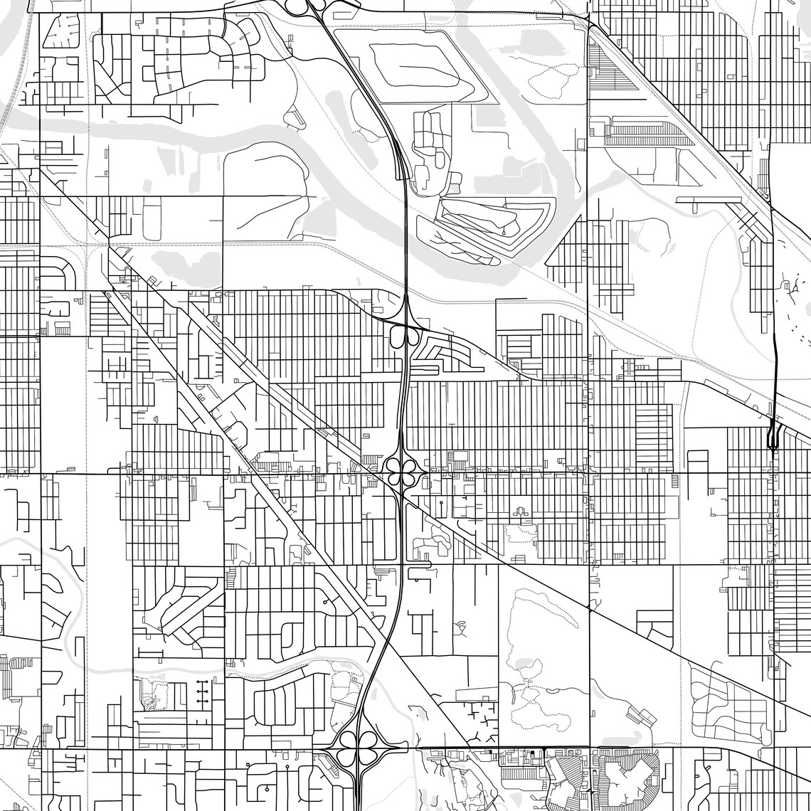 Calumet City Map Print Calumet City Map Poster Wall Art Il Etsy