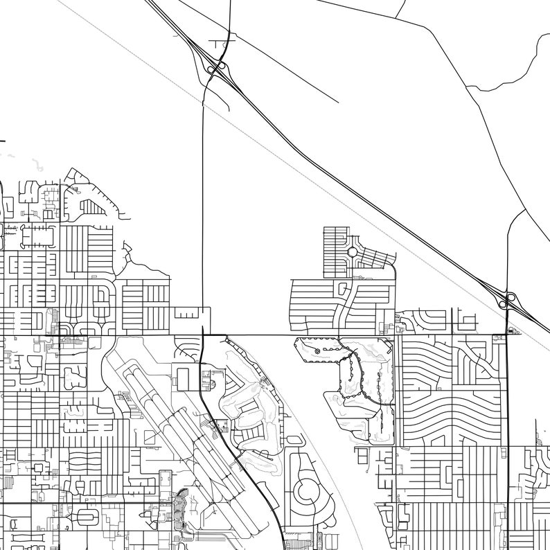 Cathedral City Map Print Cathedral City Map Poster Wall Art Etsy