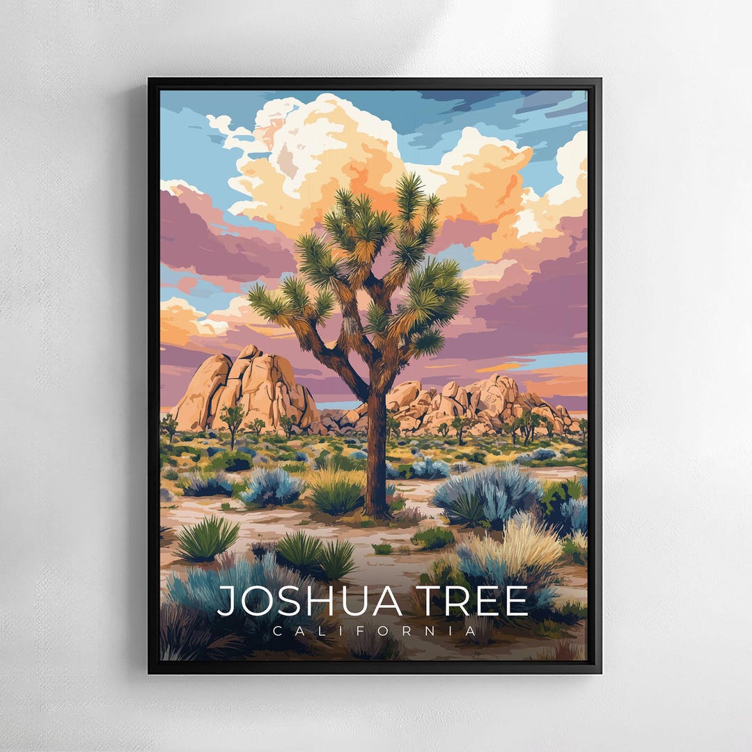 Joshua Tree California Travel Print Wall Art National Park Desert ...