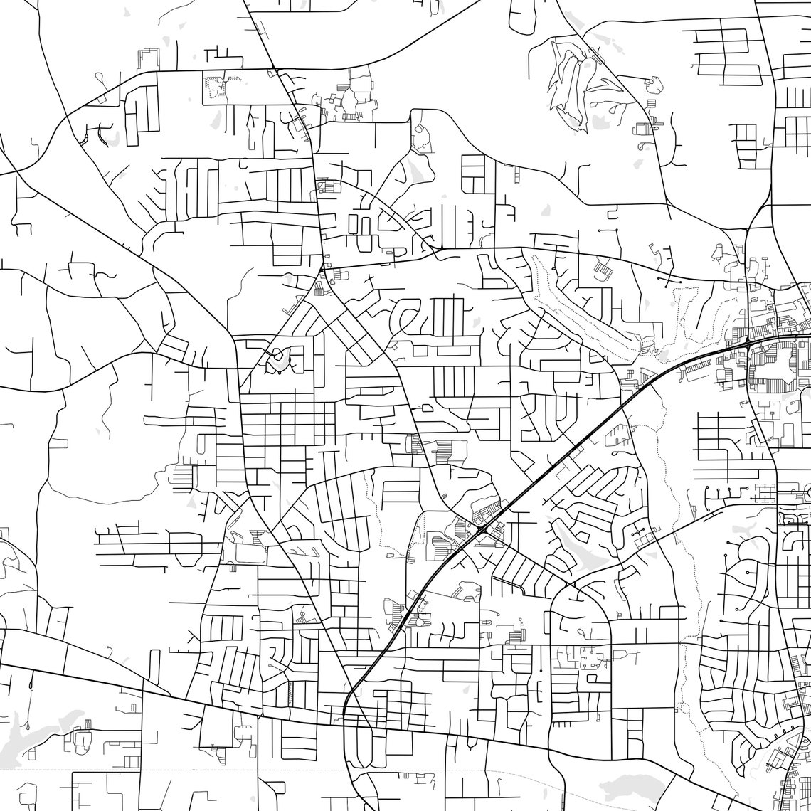 Longview Map Print, Longview Map Poster Wall Art, Tx City Map, Texas