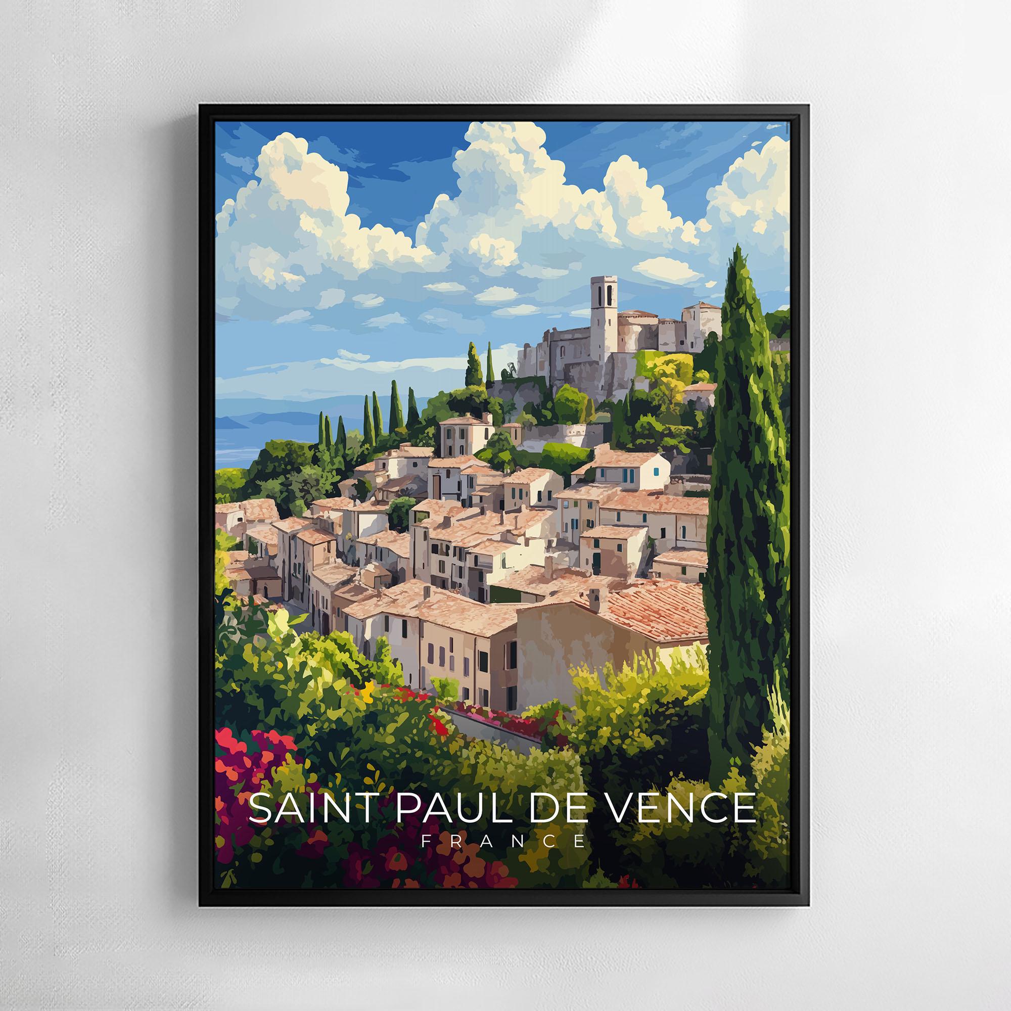 Ancien Patch écusson Tissu De La Ville De Saint-Paul-de-Vence (France, Circa 1950/60)