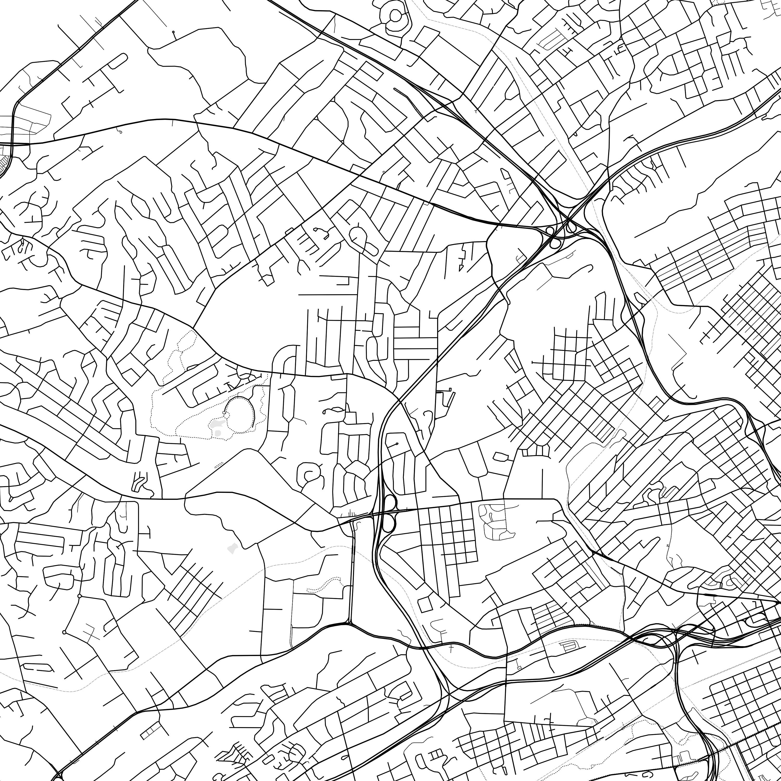 Knoxville Map Print, Knoxville Map Poster Wall Art, Tn City Map, Tennessee Print Street Map