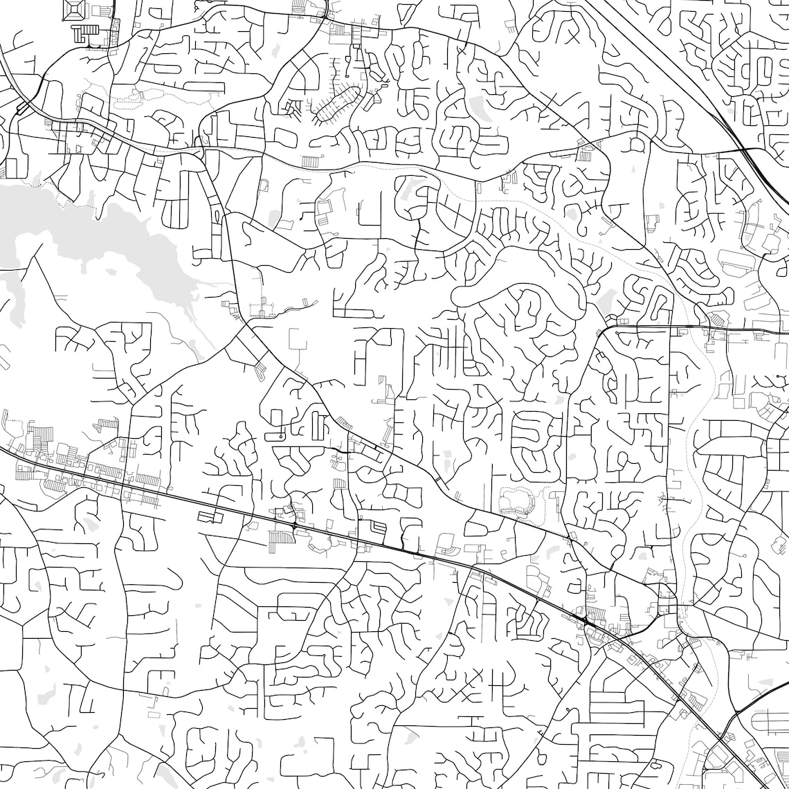 Kennesaw Map Print Kennesaw Map Poster Wall Art Ga City Map Etsy